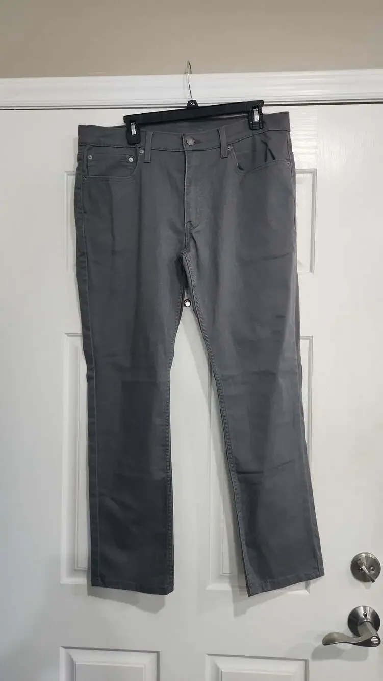 Levi's 511 Slim Fit Grey 5-Pocket Pants Size 36x30